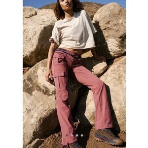 Free People Movement Cascade Flare Active Hiking Cargo Pant rust Henna color - L